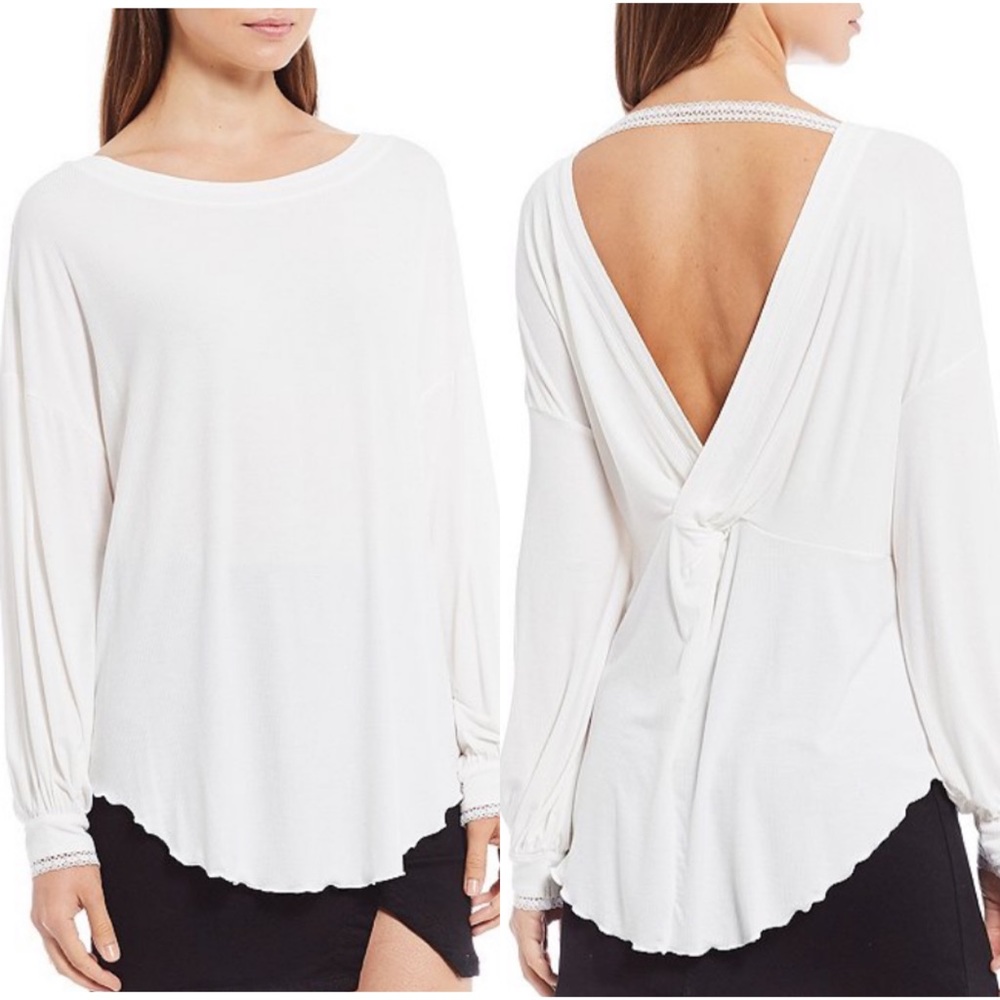 FP Shimmy Shake V Back Top Alpine Ivory